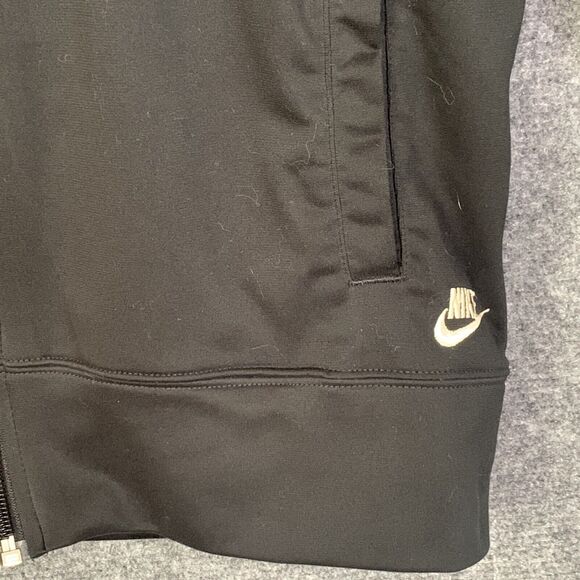 Nike Full Zip Light Weight Jacket Women M Black W/White Cording Pockets Raglan - Picture 4 of 12